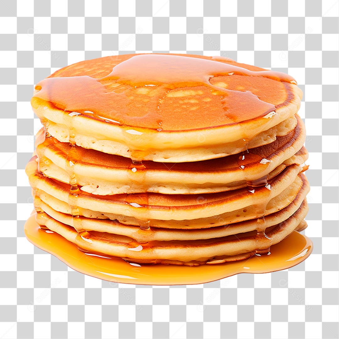Panquecas com Cobertura de Caramelo PNG Transparente