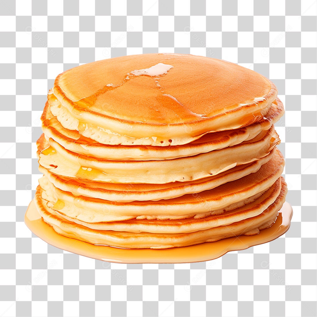 Panquecas com Cobertura de Caramelo PNG Transparente