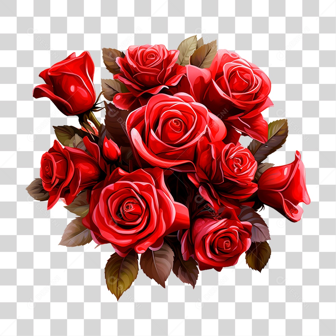 Rosas Vermelha PNG Transparente