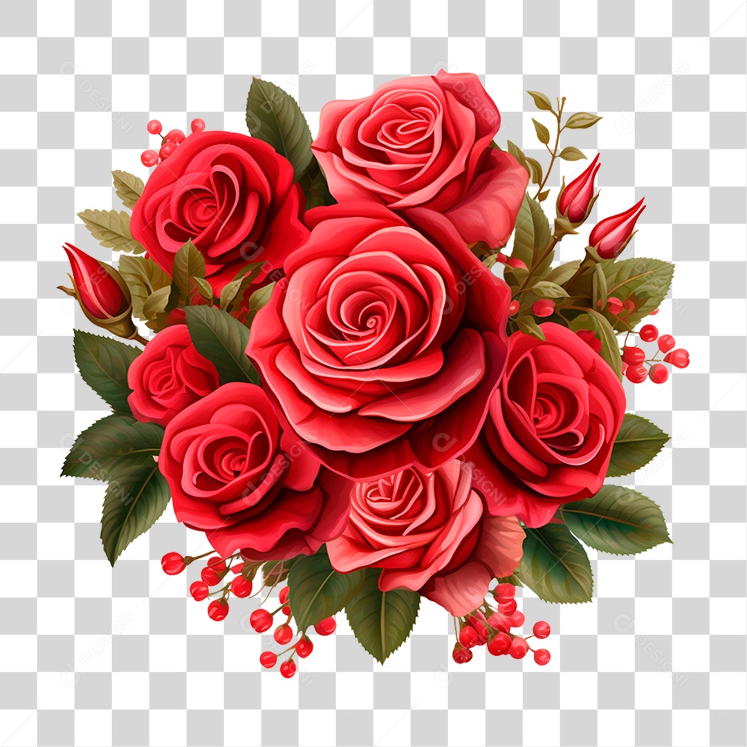 Rosas Vermelha PNG Transparente