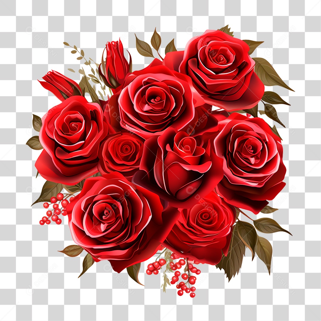 Buquê Flores PNG Transparente