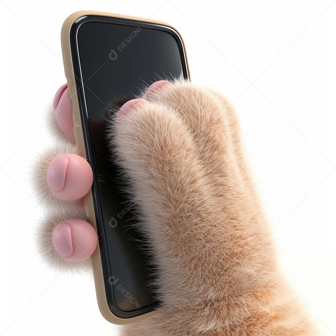 Coelho da Páscoa segurando celular smartphone