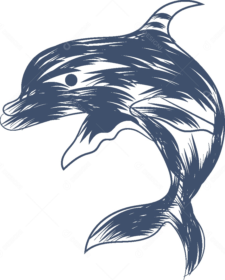 Desenhos de Peixe Feito a Mão Vetor EPS