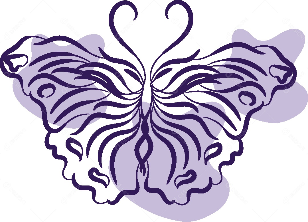 Desenhos de Borboleta Feito a Mão Vetor EPS