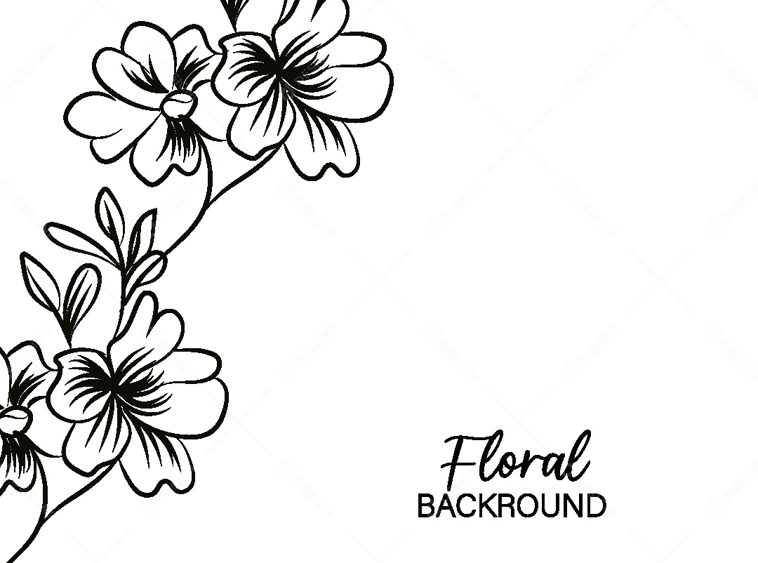 Background Floral Desenho Vetor EPS