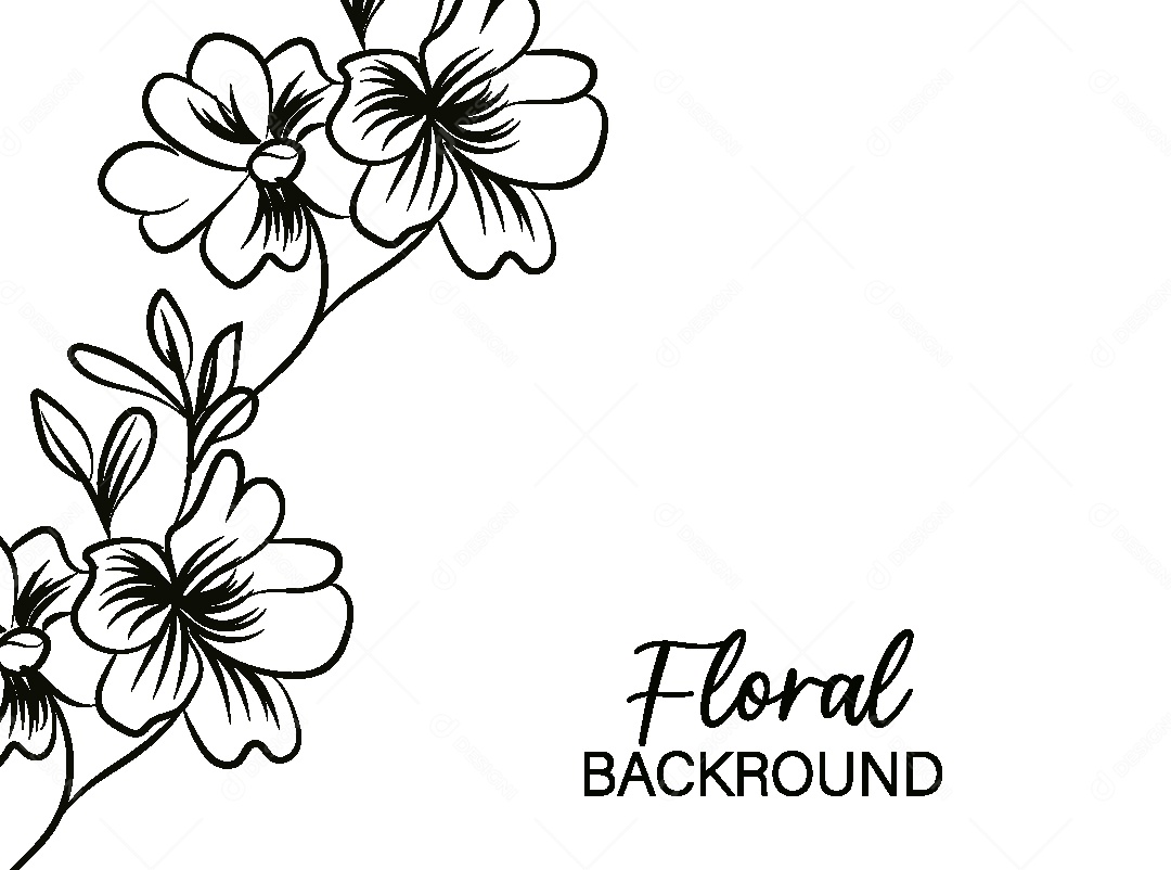 Background Floral Desenho Vetor EPS