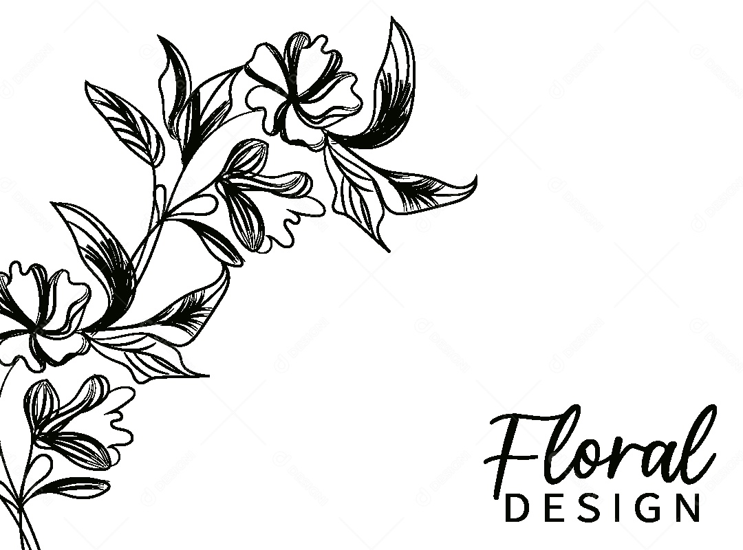 Background Floral Desenho Vetor EPS
