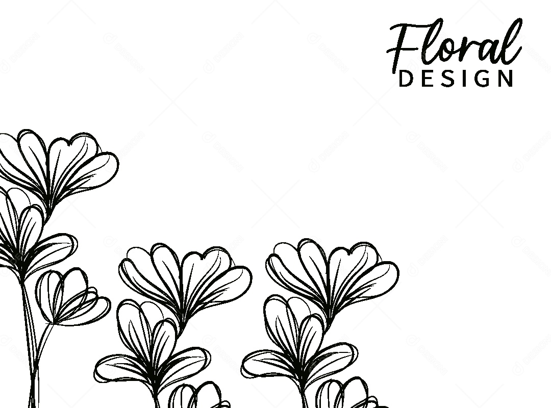 Background Floral Desenho Vetor EPS