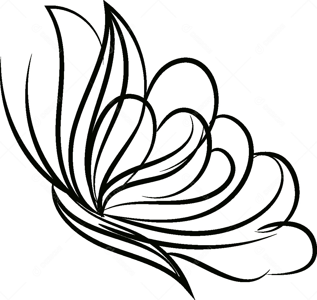 Desenhos de Borboletas Feito a Mão Vetor EPS