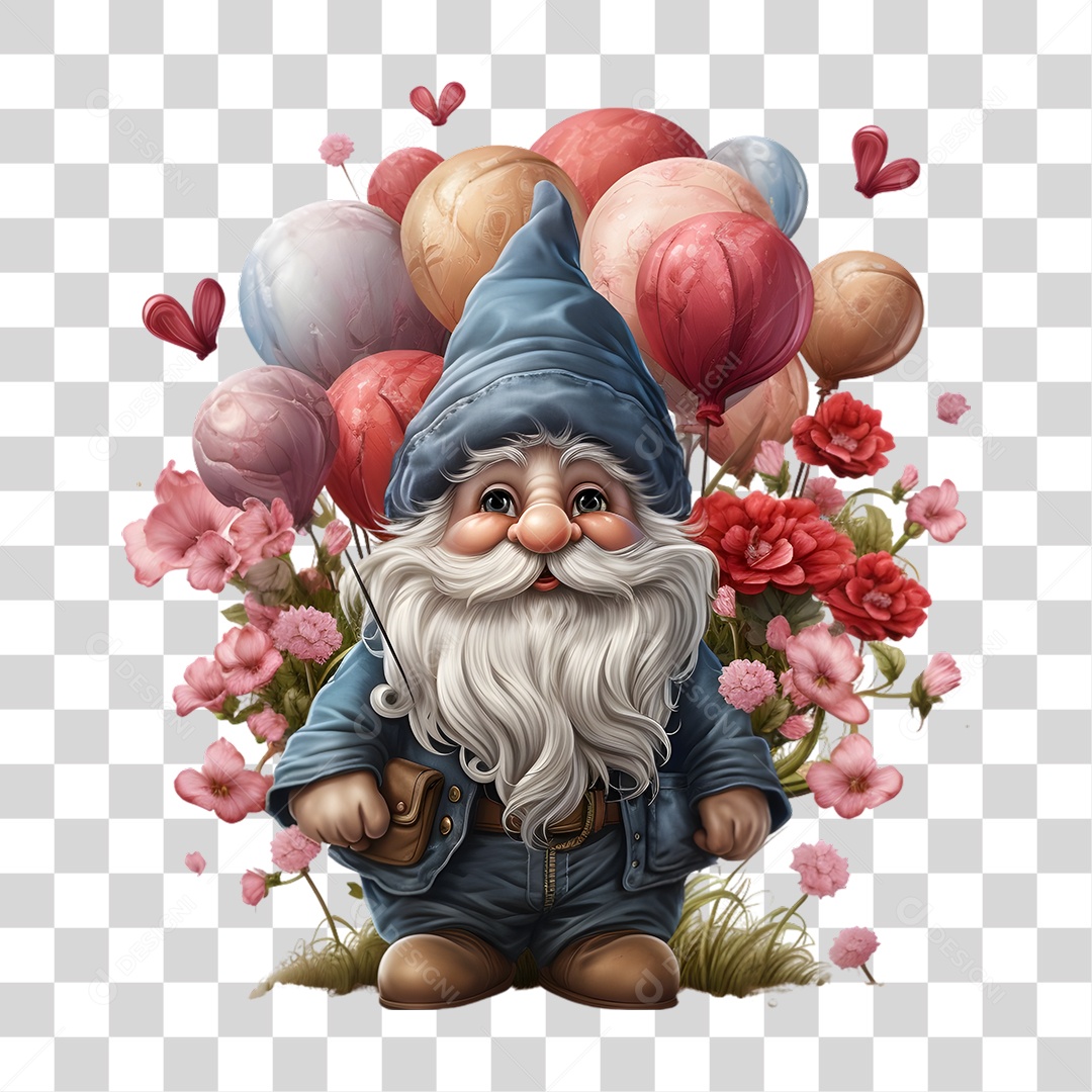 Dia dos Namorados Gnomo PNG Transparente