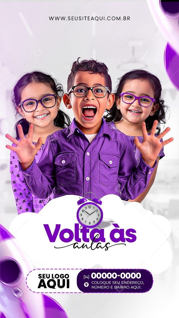 Story Volta às Aulas Social Media PSD Editável