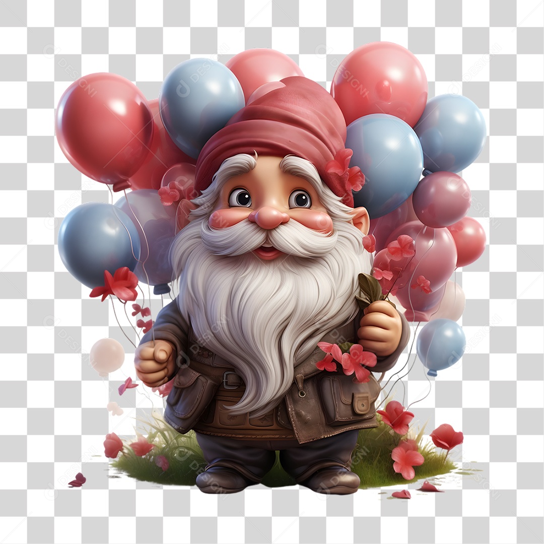 Dia dos Namorados Gnomo PNG Transparente
