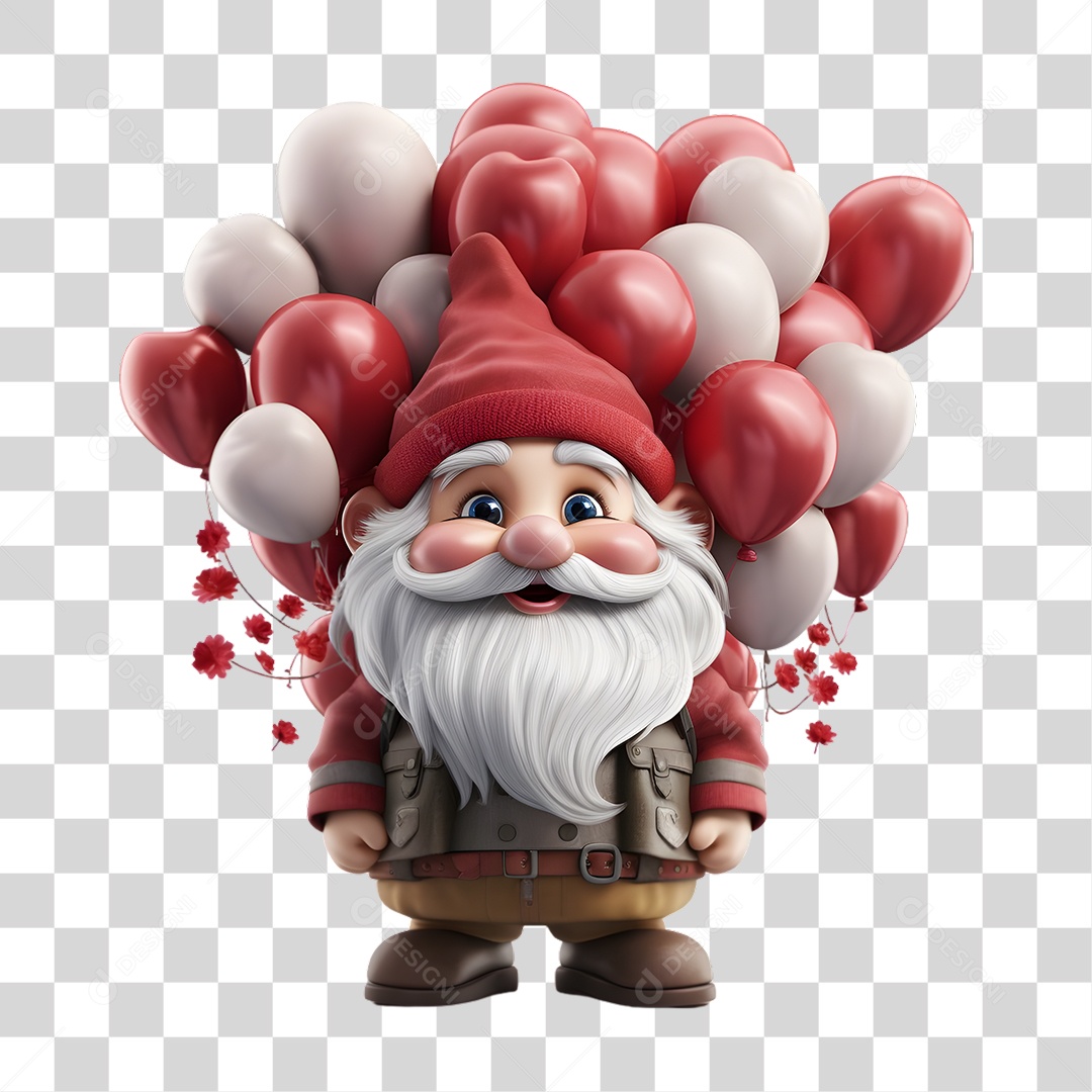 Dia dos Namorados Gnomo PNG Transparente