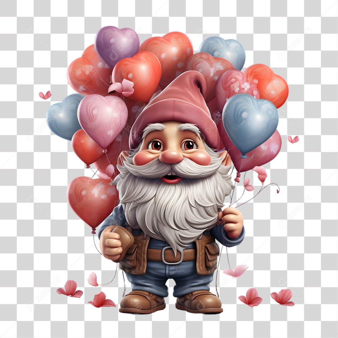 Dia dos Namorados Gnomo PNG Transparente