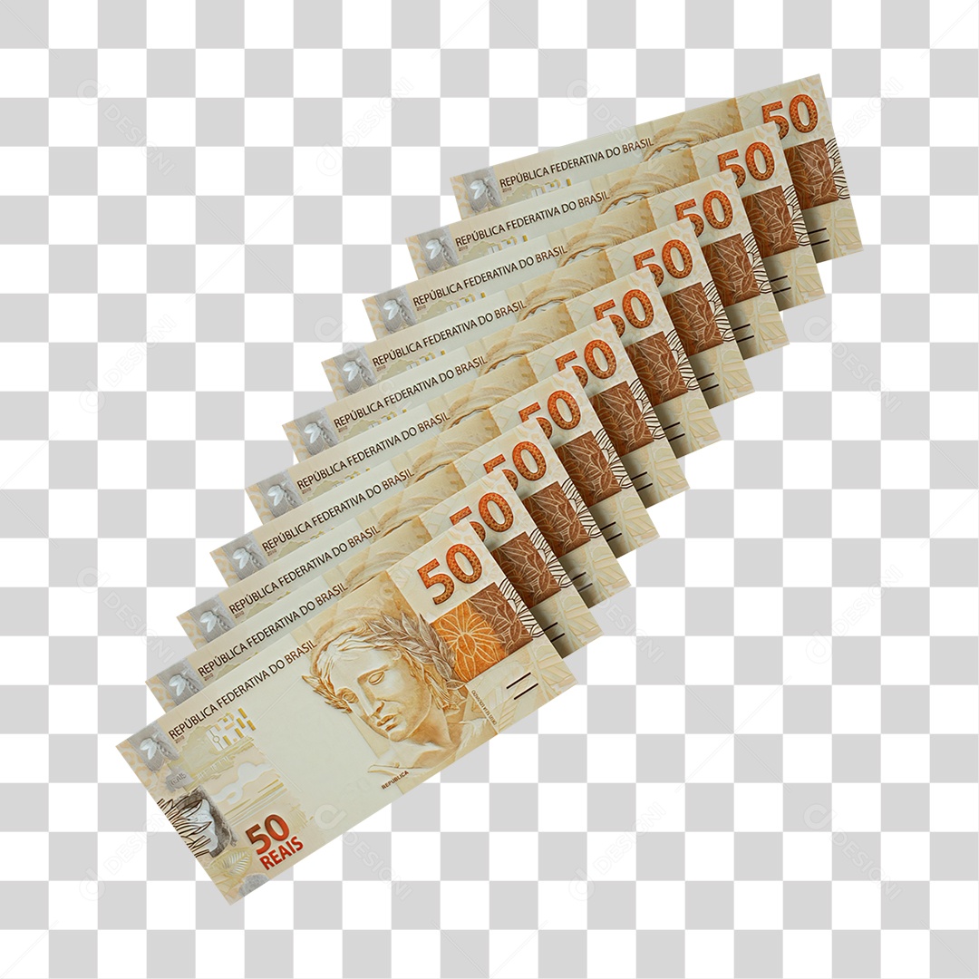 50 Reais Notas Cédula Dinheiro PNG Transparente
