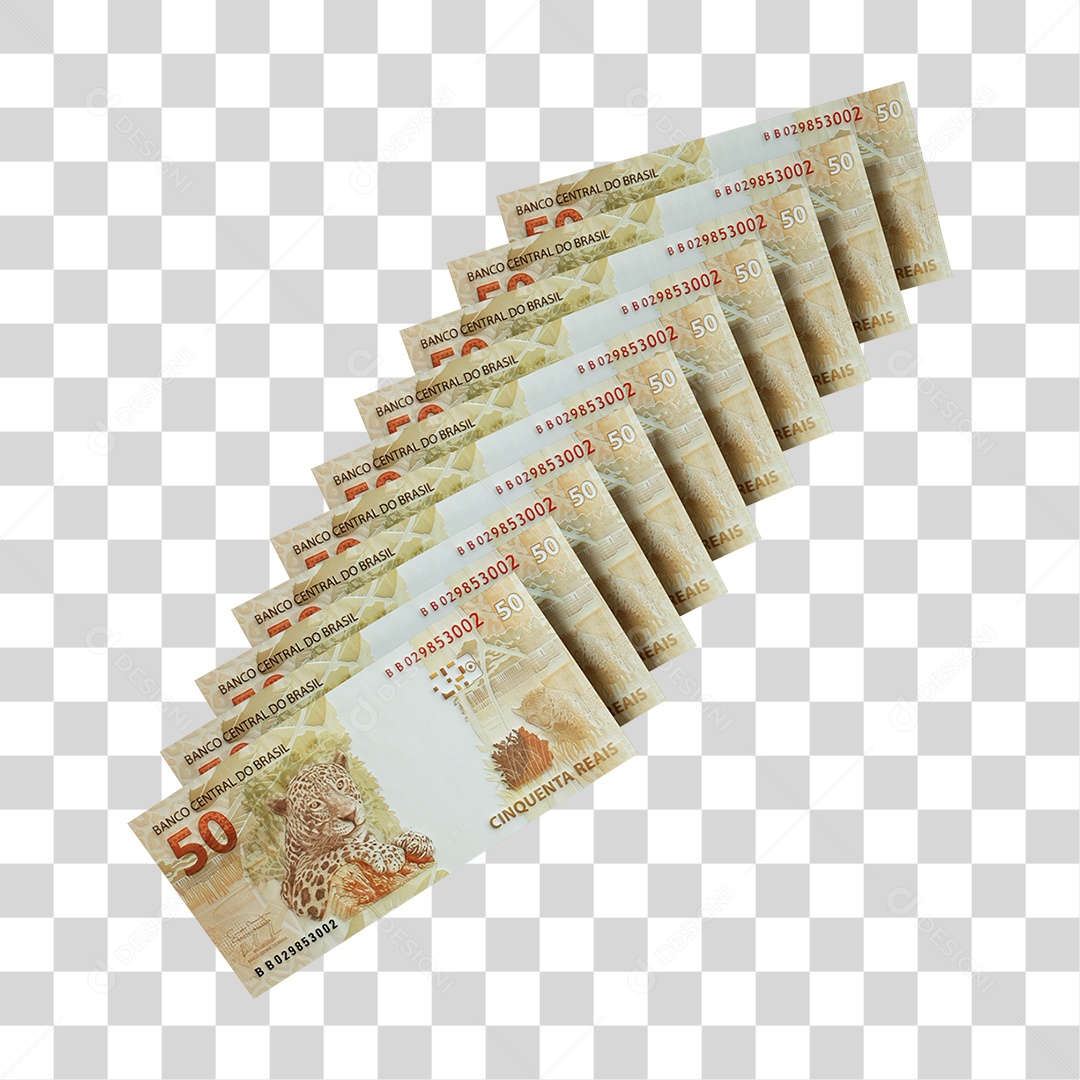 50 Reais Notas Cédula Dinheiro PNG Transparente
