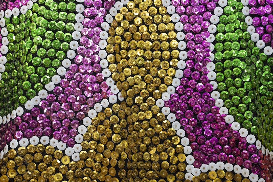 Vista aproximada fundo textura de fita galão prata e dourado