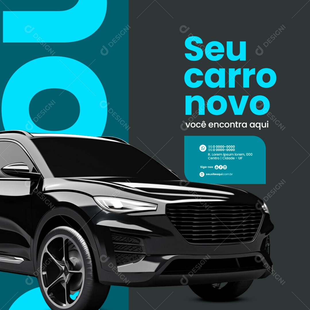 Agencia de Veículos Concessionária Seu carro novo Social Media PSD Editável