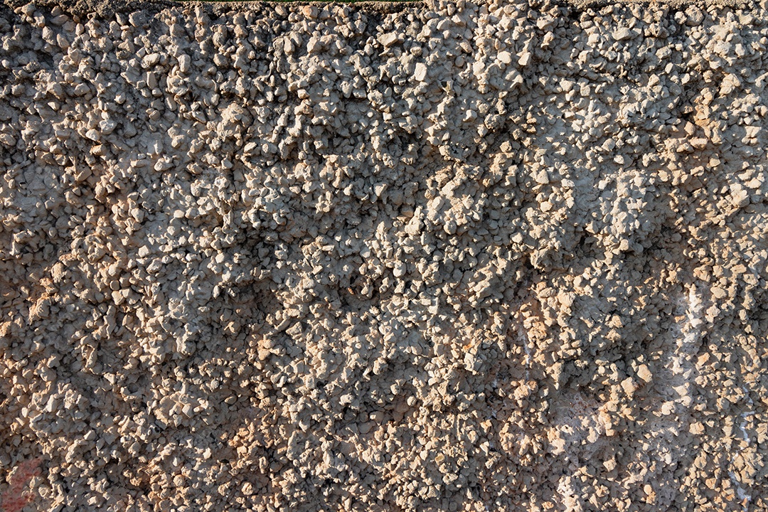 Parede rebocada com textura de cimento