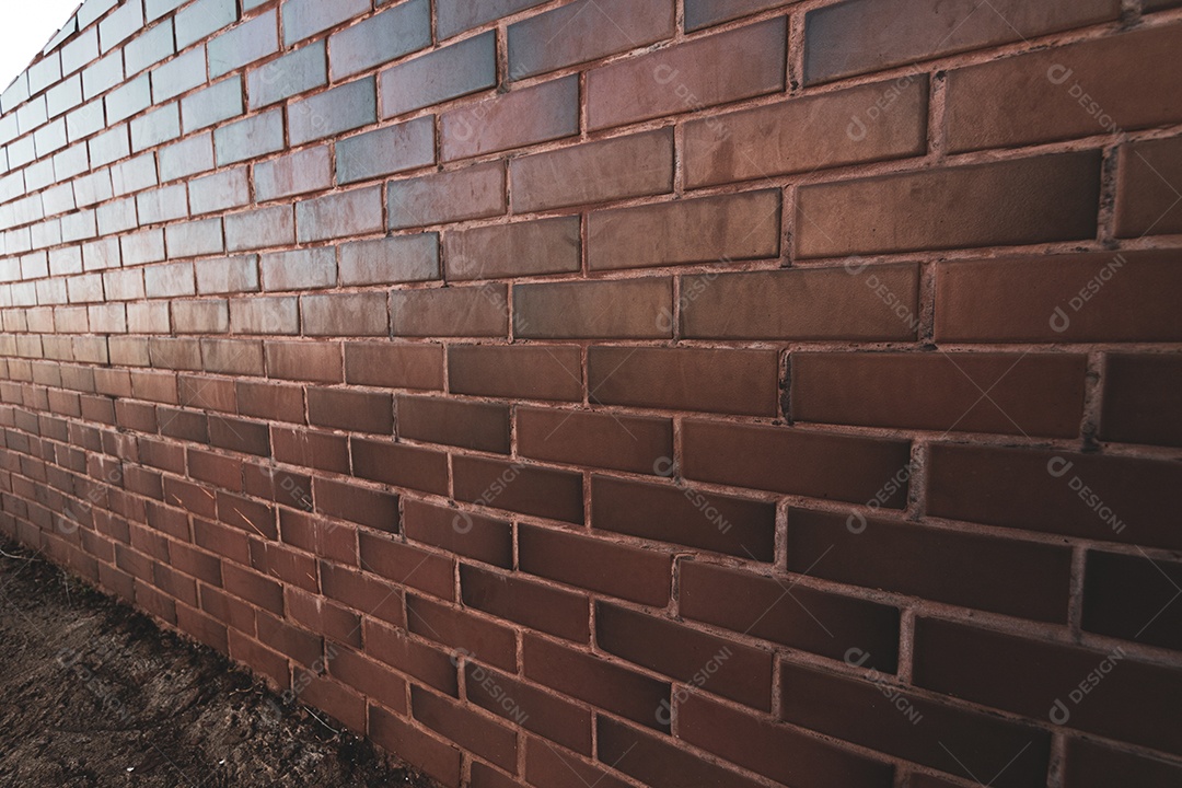Fundo de textura centenária de tijolo vermelho