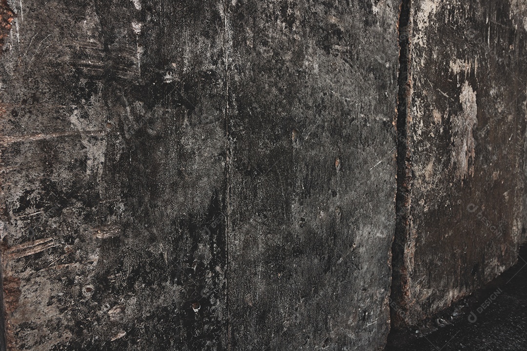 Parede rebocada com textura de cimento