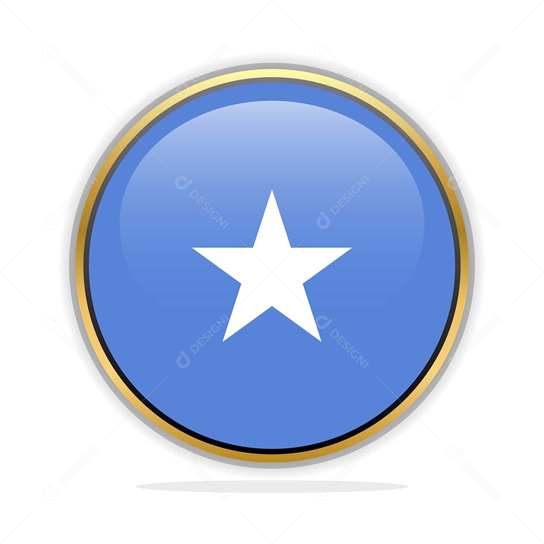 Botão da Bandeira da Somália Ilustração Vetor EPS