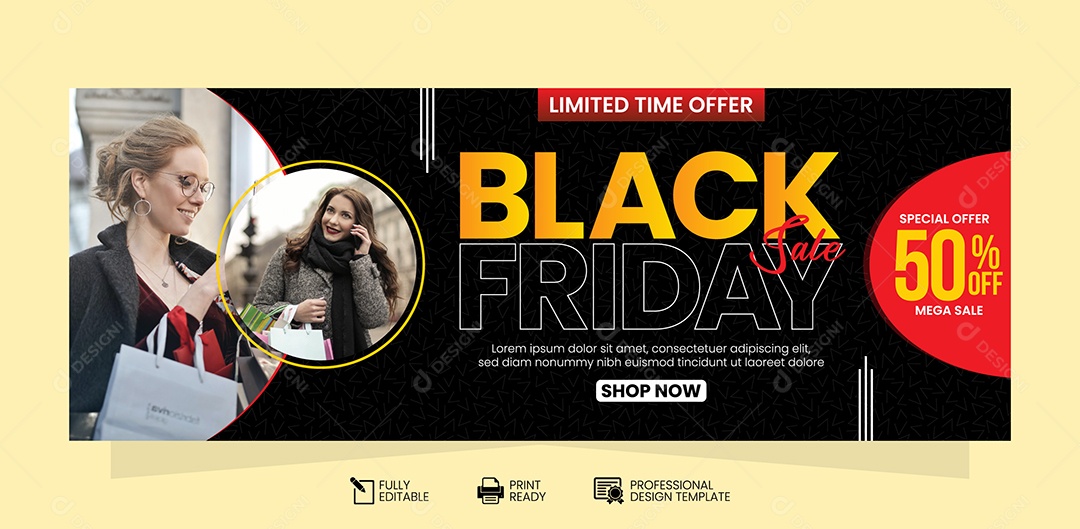 Black Friday Ilustração Vetor EPS Editável