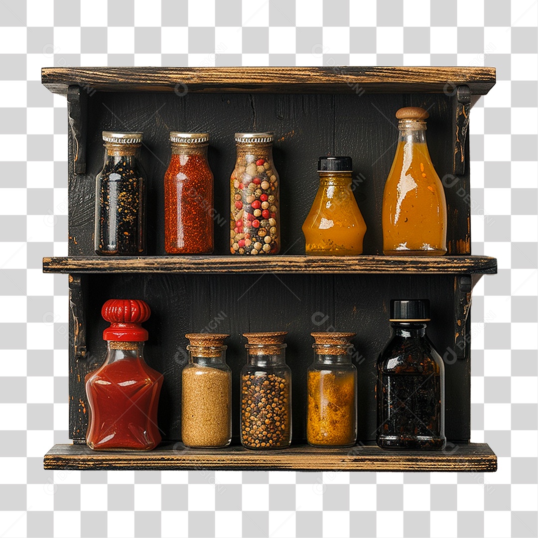 Prateleira de Frasco PNG Transparente