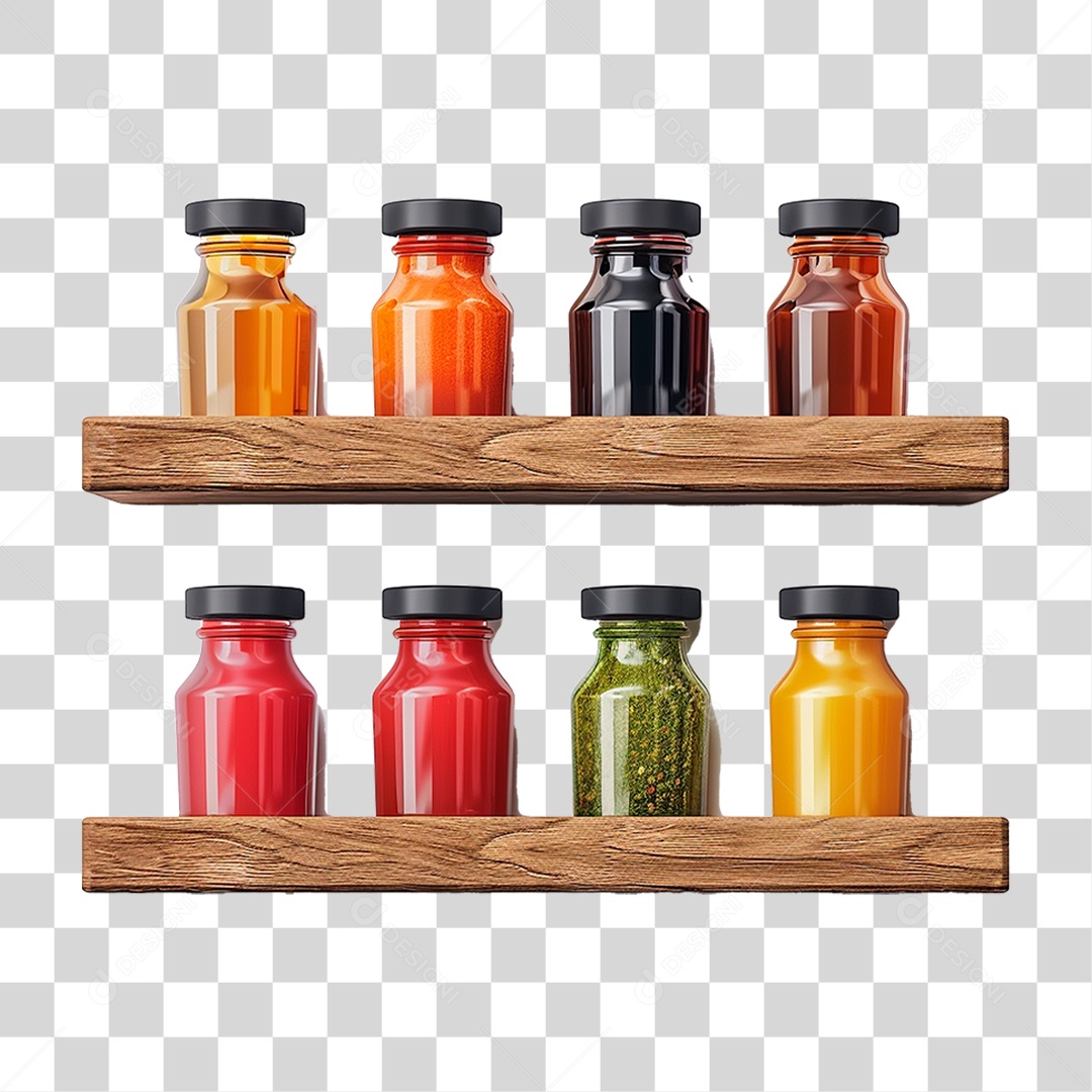 Prateleira de Frasco PNG Transparente