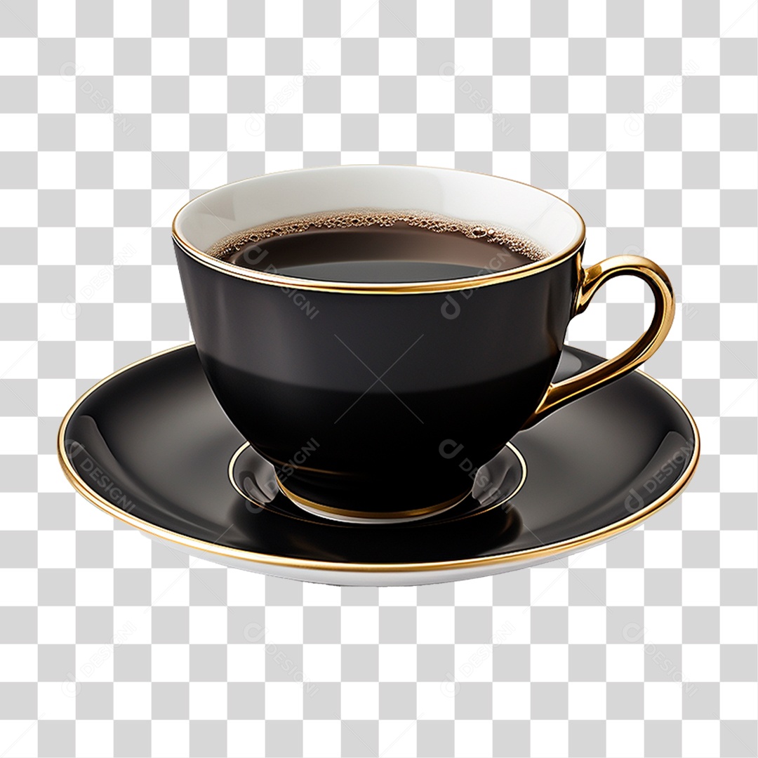 Xícara Preta PNG Transparente