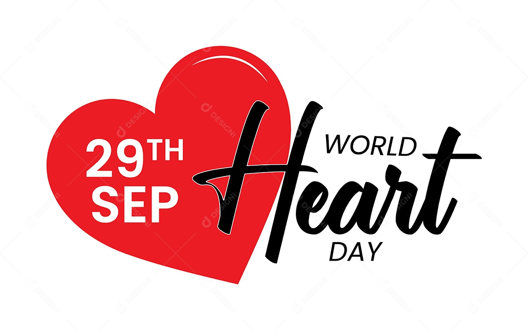 Dia Mundial do Coração 29 de Setembro Vetor EPS