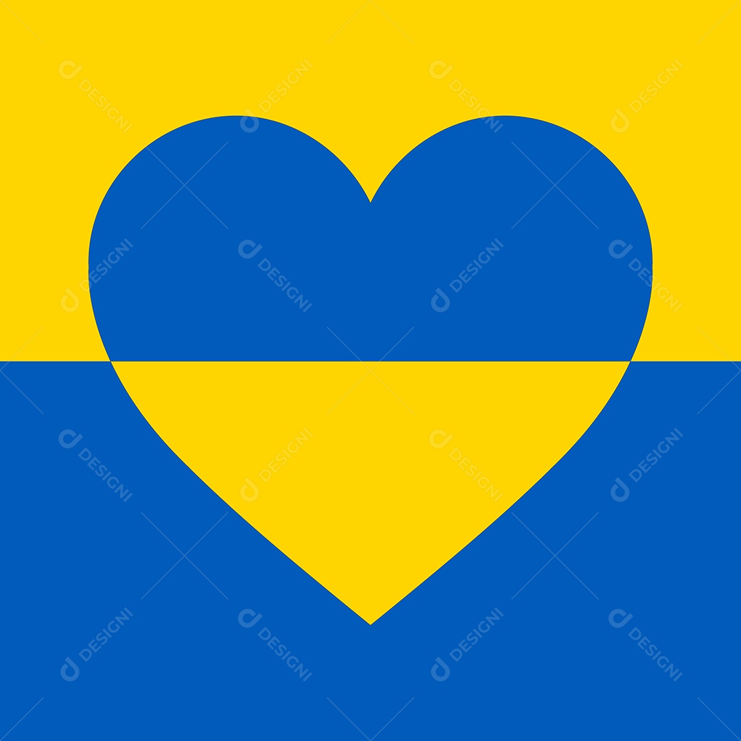 Apoio a Ucrânia Ilustração Vetor EPS