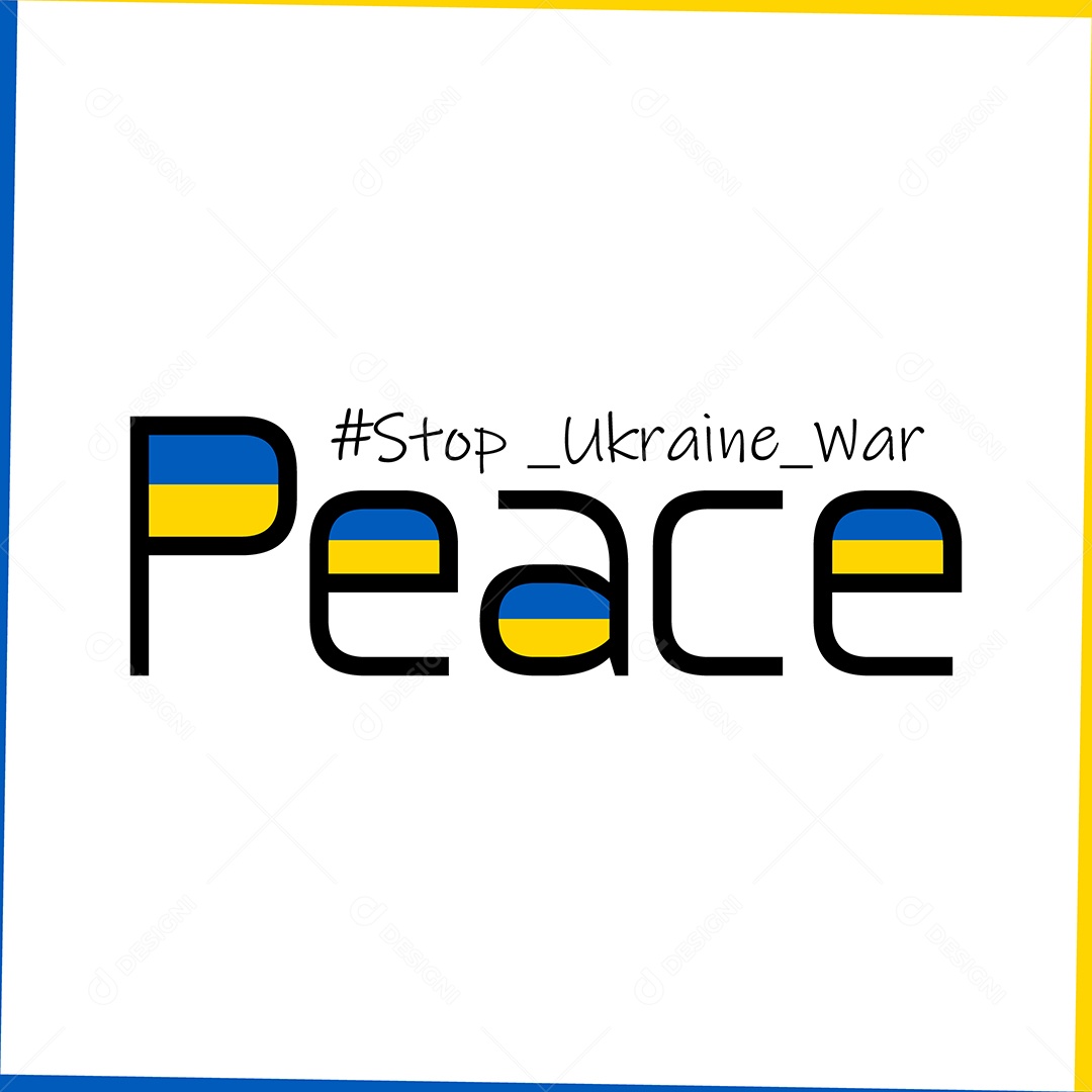 Apoio a Ucrânia Ilustração Vetor EPS