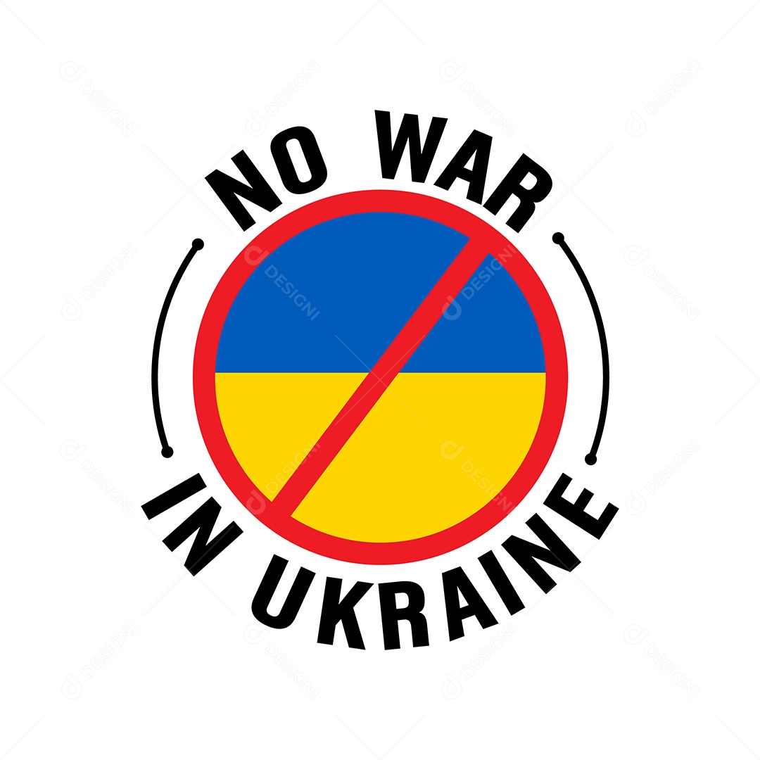 Apoio a Ucrânia Ilustração Vetor EPS