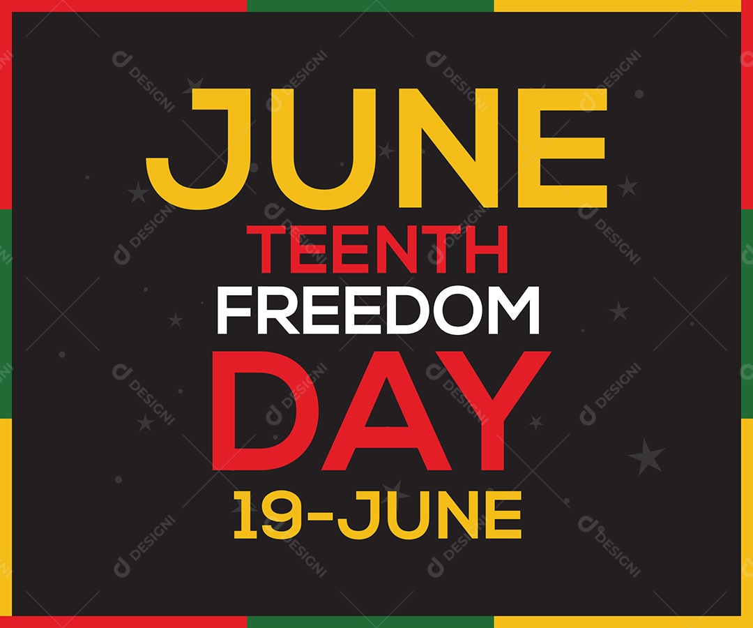 Dia Da Independência Afro Americana Ilustração Vetor EPS