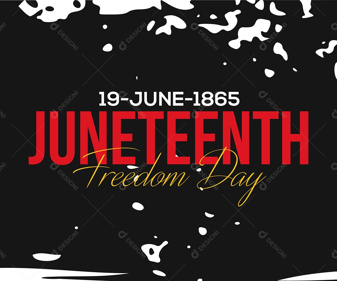 Dia Da Independência Afro Americana Ilustração Vetor EPS