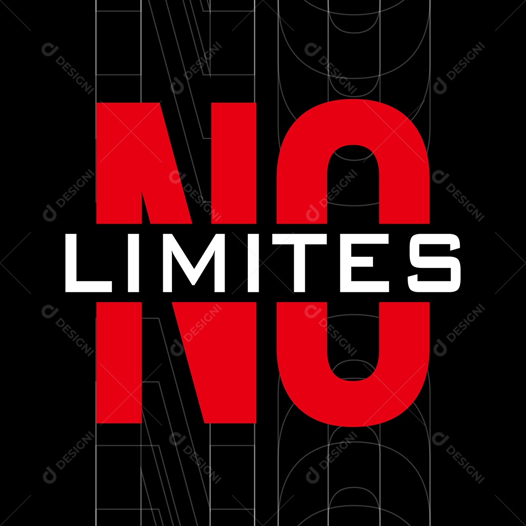Lettering Sem Limites Ilustração Vetor EPS
