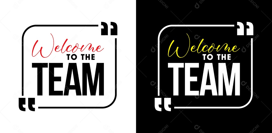 Lettering Bem vindo ao Time Ilustração Vetor EPS