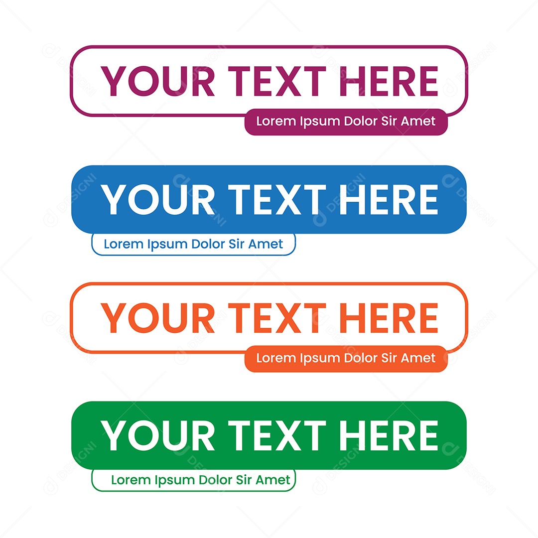 Modelo de Banner de Texto Ilustração Vetor EPS Editável