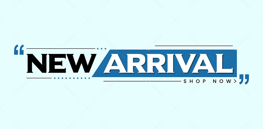 Lettering Nova Chegada Ilustração Vetor EPS