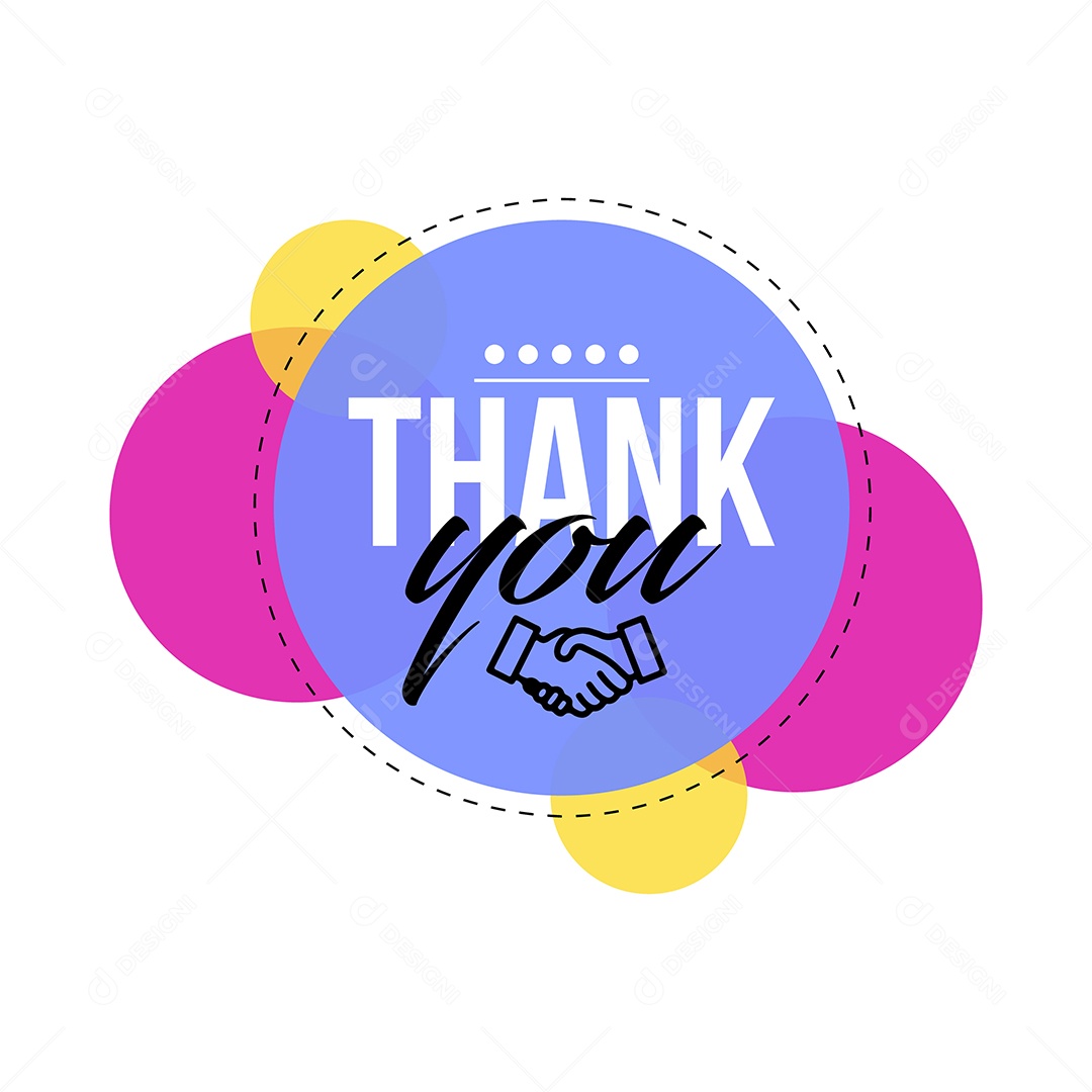 Lettering Obrigado Ilustração Vetor EPS