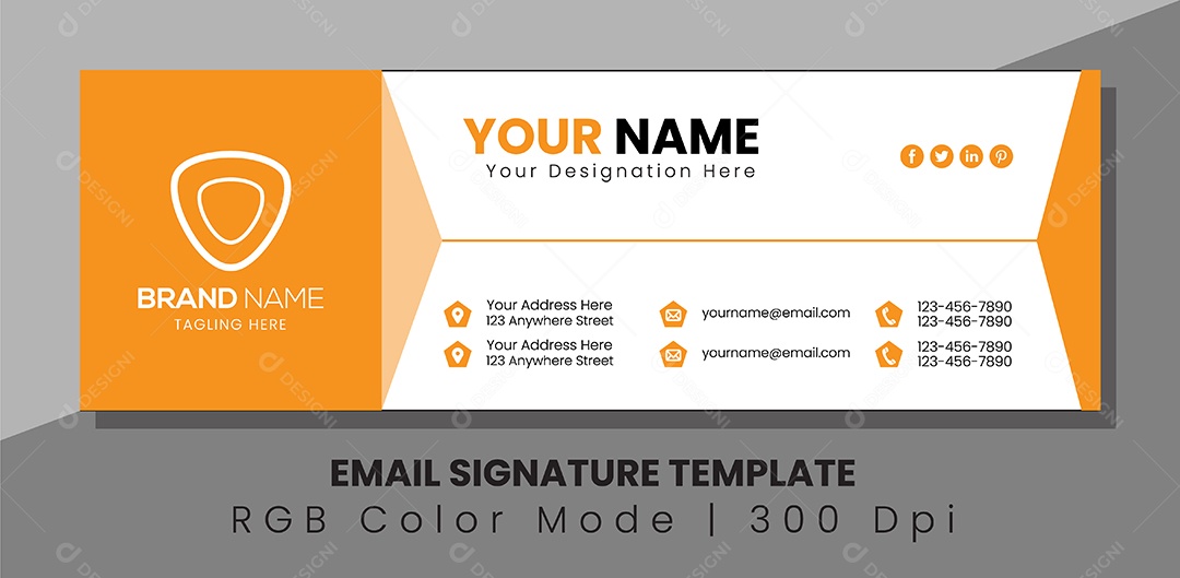 Capa de Assinatura de Email Vetor EPS Editável