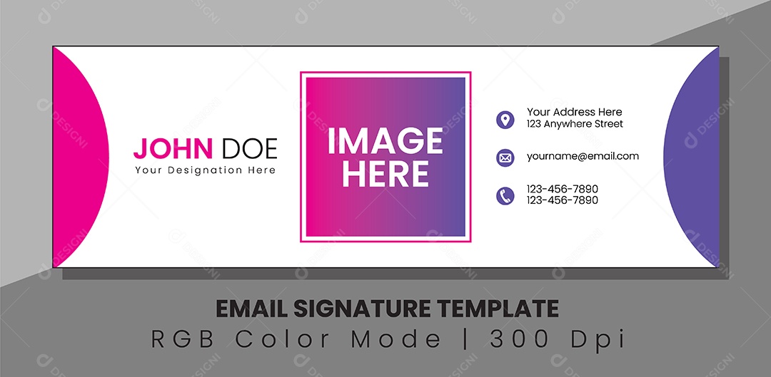 Capa de Assinatura de Email Vetor EPS Editável