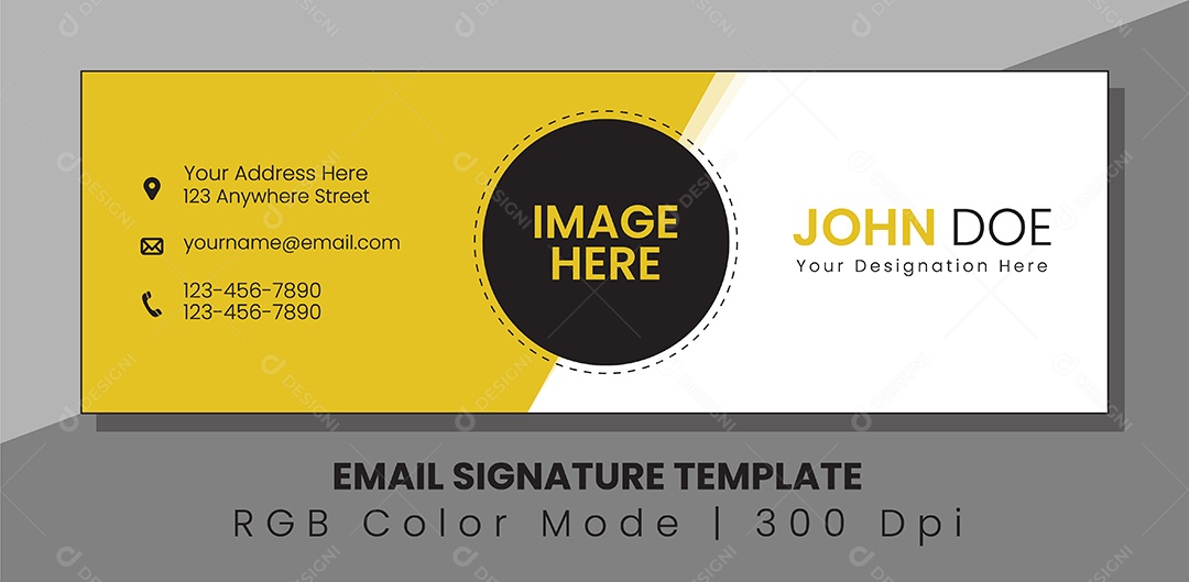 Capa de Assinatura de Email Vetor EPS Editável
