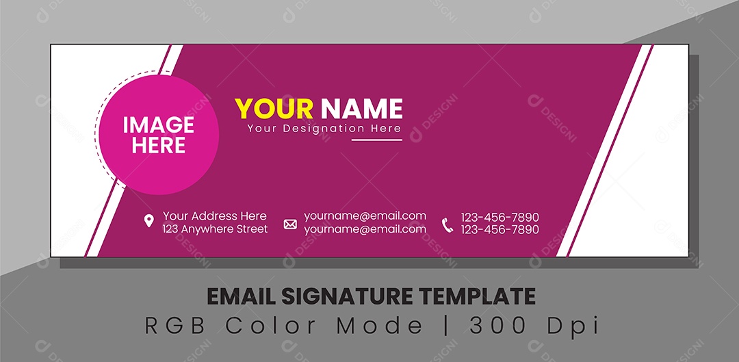 Capa de Assinatura de Email Vetor EPS Editável
