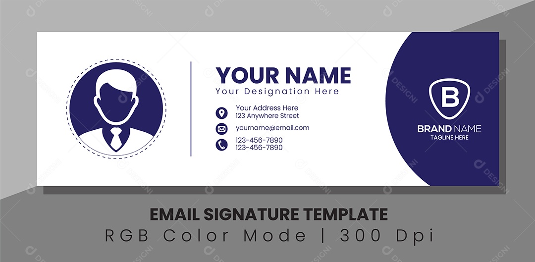 Capa de Assinatura de Email Vetor EPS Editável