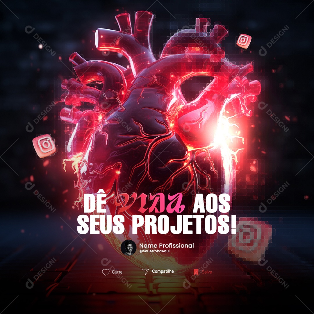 Marketing Digital Dê Vida aos seus Projetos Social Media PSD Editável