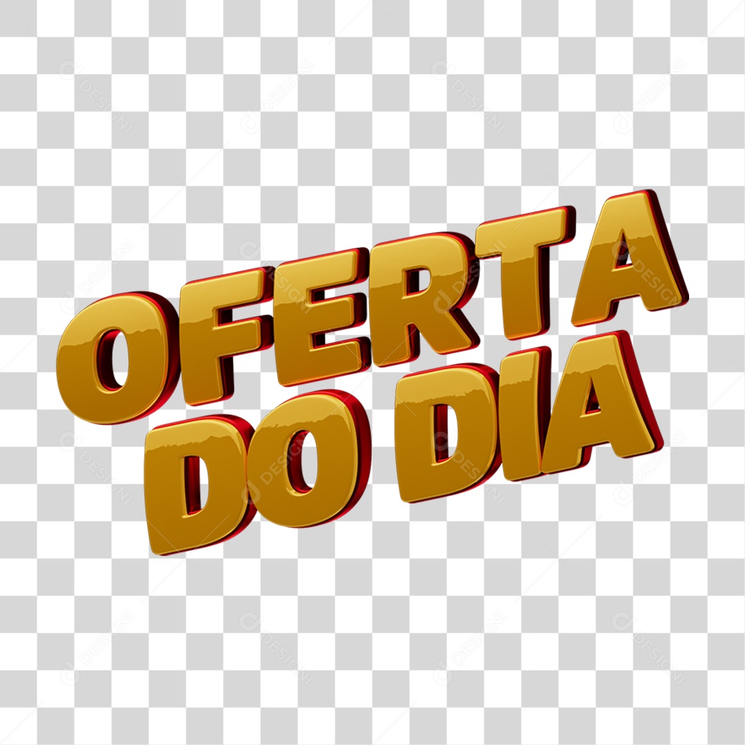 Texto 3D Oferto do Dia PNG Transparente