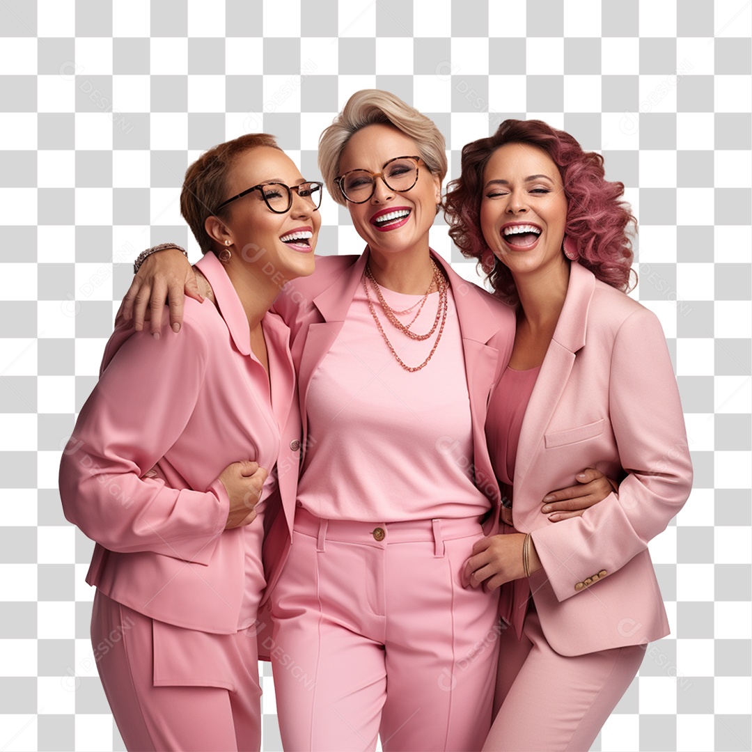 Mulheres Felizes Sorrindo PNG Transparente