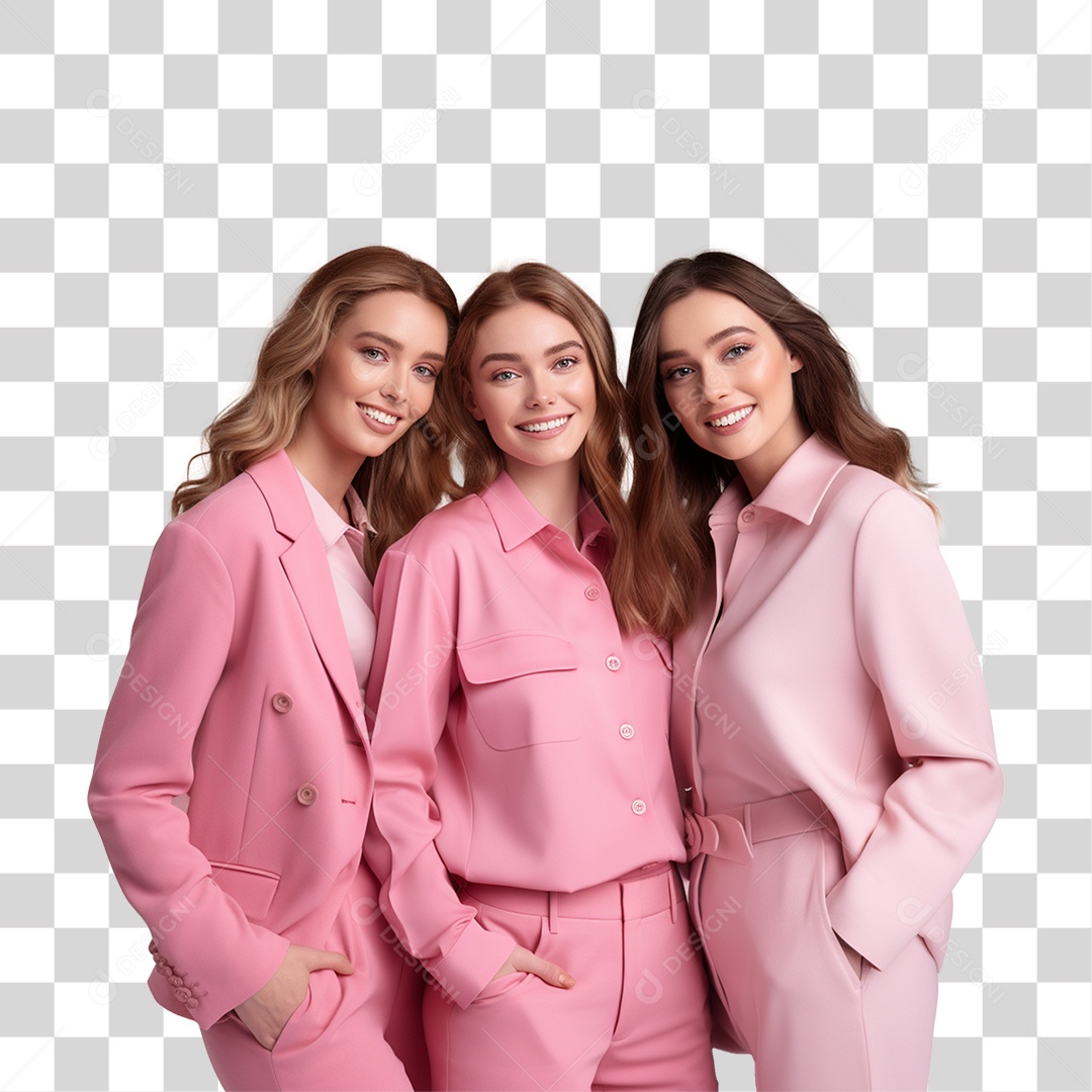 Mulheres Felizes Sorrindo PNG Transparente